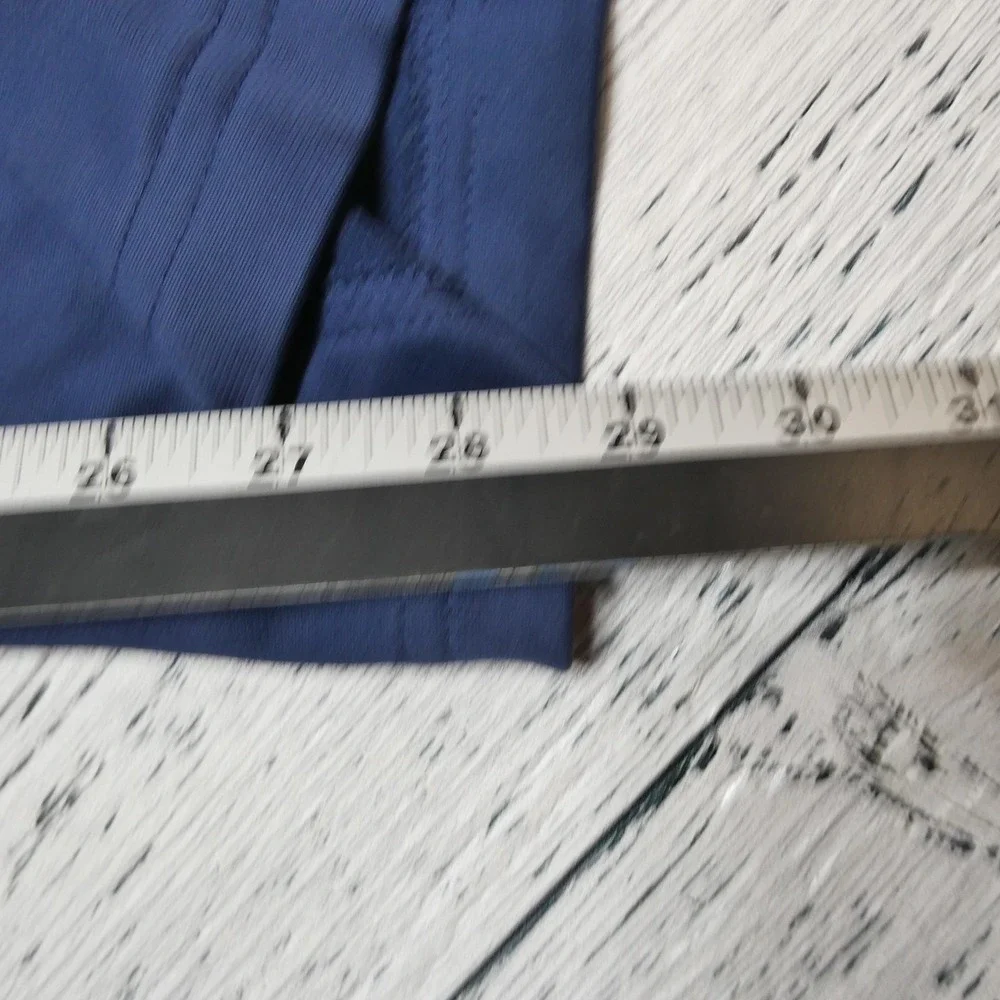 Starter‎ Track Pants Mens Medium Blue Knit Elastic Waist Zip Pocket Side Stripe